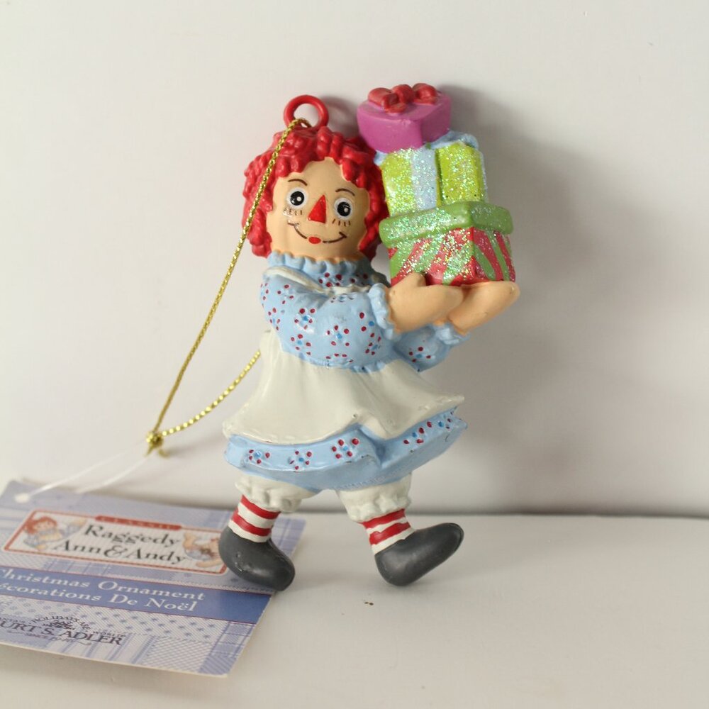 Raggedy Ann Ornament Carrying Presents